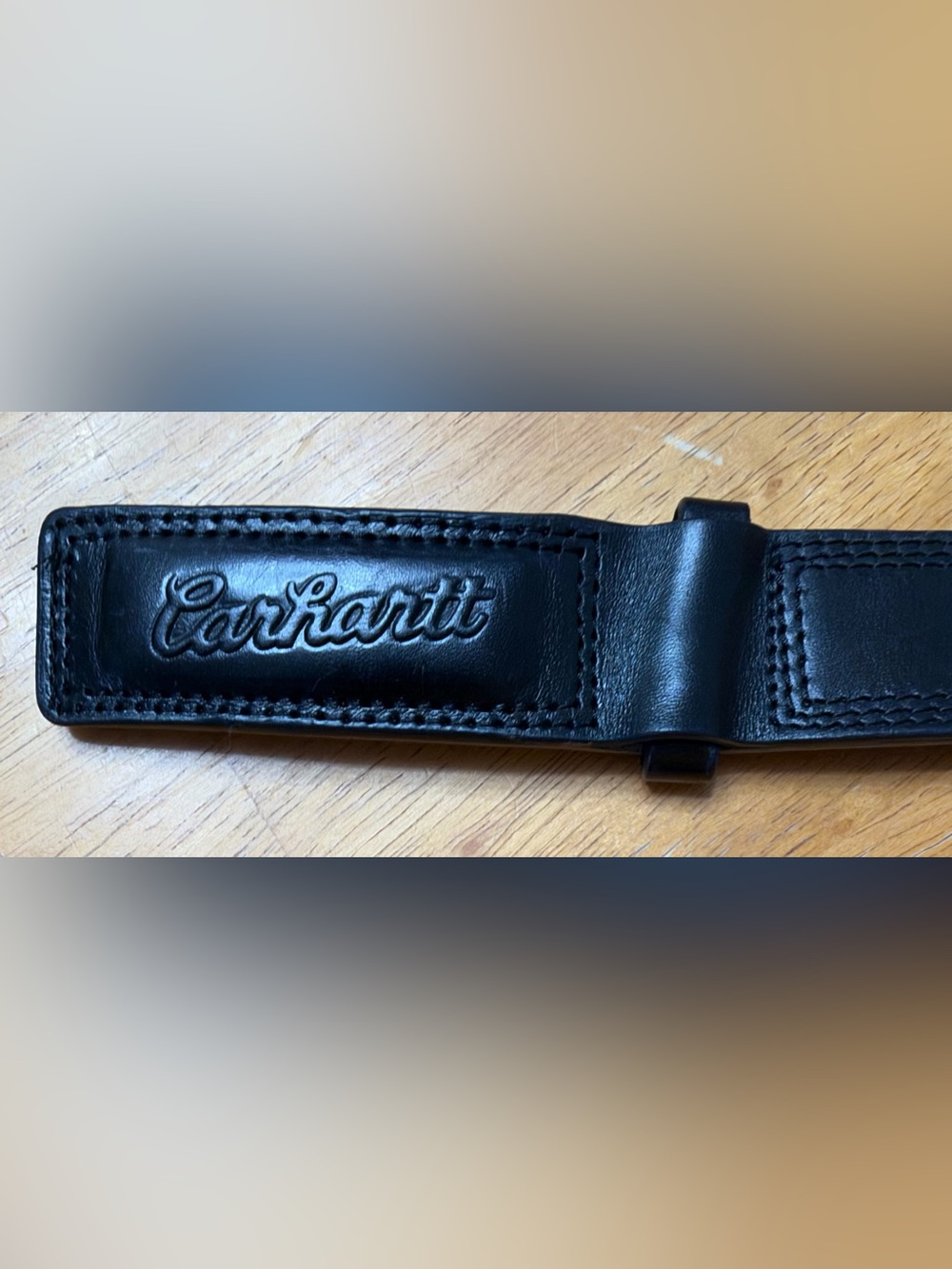 Carhartt Black GenuineLeather Belt, 42-inch waist.